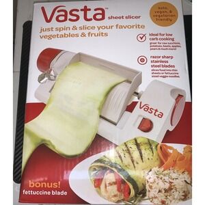 As Seen On TV Vasta Vegetable and Fruit Sheet Slicer Stainless Steel Blade NIB